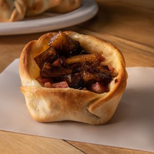 Canastita de ananá y jamón