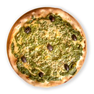 Pizza de verduras al graten